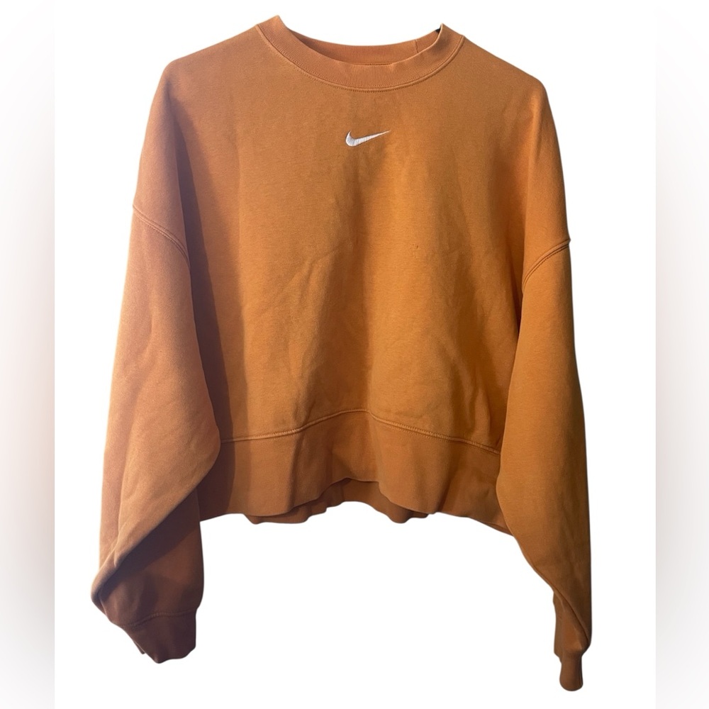 Nike Cropped Crewneck Sweatshirt with White Swoosh